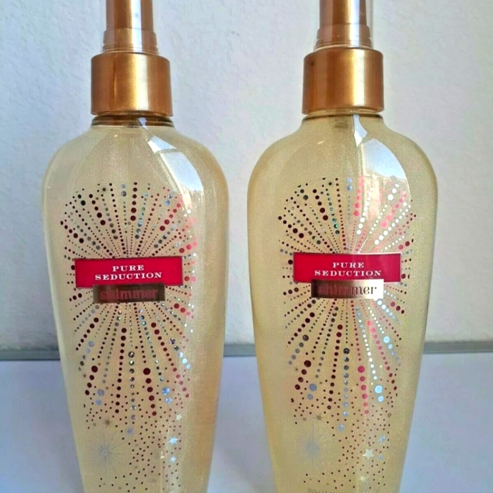 2 X Victoria's Secret Pure Seduction Shimmer Fragrance Mist Body Splash 8 fl oz